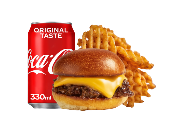 Menu Burger Simple - Frites Gaufre
