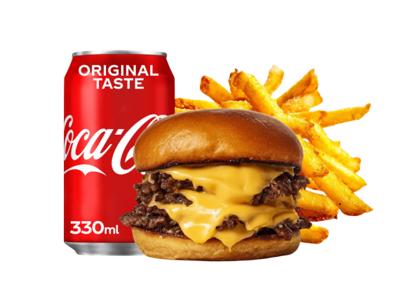 Menu Burger Double - Frites Maison