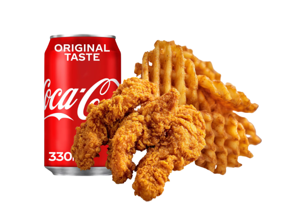 Menu 3 Tenders - Frites Gaufre