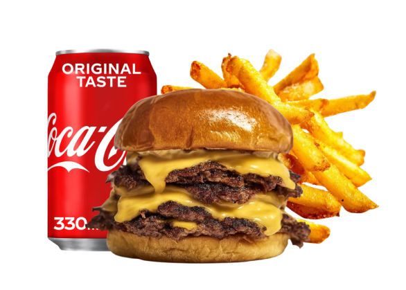 Menu Burger Triple - Frites Maison